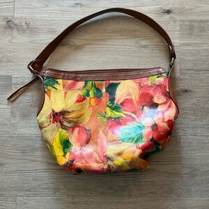 Maurizio Taiuti Hand painted Floral Shoulder Bag